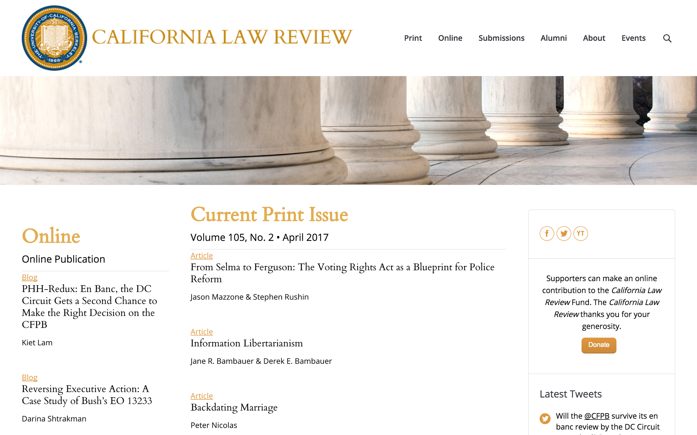 California Law Review - BerrySeed Web Design Berkeley