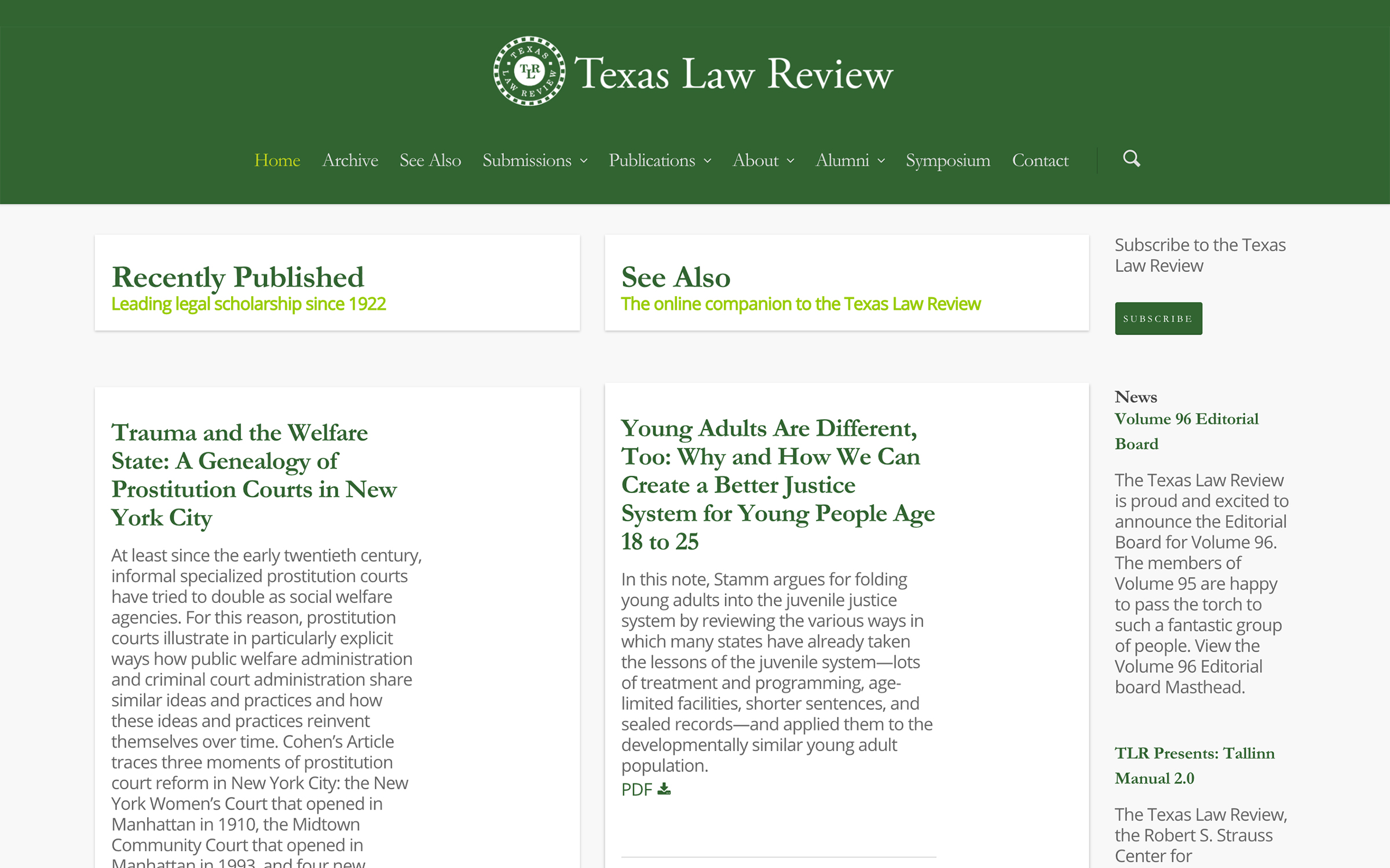 Texas Law Review - BerrySeed Web Design Berkeley